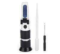 Jiawu Refractometer, Automatic Temperature Compensation 0-90% Brix Tester, Concentration Meter with Dropper and Screwdriver for Liquid Sugar Testing Beverage Food Industry