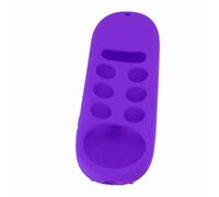 Jiawu Remote Control Cover, Soft Silicone Shockproof Protective Case with Anti Slip Grip and Lanyard, Washable Skin Friendly Remote Sleeve for Chromecast with TV (Purple Set)