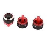 Jiawu Replacement for 206 207 AC Switch Knob, 3Pcs Car Air Conditioner Fan Control Heater Buttons, Matte Non-Slip Climate Control Knobs, Aluminum Alloy ABS Interior Switches