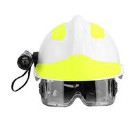 Jiawu Rescue Helmet, Anti Impact Fire Fighter Helmet, Safety Hard Hat with Headlamp Goggles Adjustable Size 53-63cm for Construction Mining Oil Industry Emergency Rescue