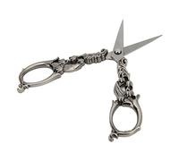 Jiawu Retro Embroidery Scissors, Professional Stainless Steel Sewing Scissors Compact Portable for Scrapbooking, Craft Cutting, Fabric Trimming, Durable Pointed Tips,
