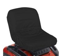 Jiawu Riding Lawn Mower Seat Cover, 600D Oxford Fabric Tractor Seat Cover, Weatherproof Protector with 4 Pockets, Fits 12.4-14.1 Inch Backrest, Non-Slip (Black)