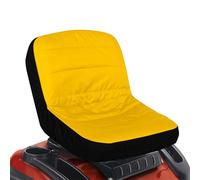 Jiawu Riding Lawn Mower Seat Cover, 600D Oxford Fabric Tractor Seat Cover, Weatherproof Protector with 4 Pockets, Fits 12.4-14.1 Inch Backrest, Non-Slip (Yellow)