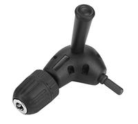 Jiawu Right Angle Drill Attachment, 90 Degree Adapter for Tight Spaces, Keyless Chuck with 9.5mm Round Shank, Holds 0.8-10mm Bits, Max 20N.m Torque, Lightweight Plastic Body for