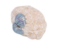 Jiawu Ring Box, White Agate Ring Box with Natural Crystal Cluster Bottom Multi Purpose Storage Case for Engagement Wedding Proposal