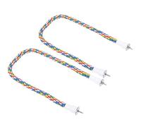 Jiawu Rope Perches, Adjustable Soft Cotton Rope Bird Chew, Spiral with Fixing Screws for Stress Relief and Foot Exercise in Bird Cages (60CM)