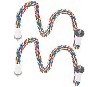 Jiawu Rope Perches, Adjustable Soft Cotton Rope Bird Chew, Spiral with Fixing Screws for Stress Relief and Foot Exercise in Bird Cages (105CM)