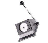 Jiawu Round Badge Cutter, Precision Grooming Tool Long Arm Handle Graphic Punch Die Cutter, Round Punch Die with Integrated Design for Paper Leather PVC Cards (75mm)