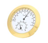 Jiawu Round Thermometer Hygrometer for Violin Guitar Case (Gold)