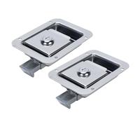 Jiawu RV Toolbox Paddle Panel Lock Stainless Steel Handle Set for Truck Motorhome, Versatile Application, Easy Installation for Toolbox, Control Cabinets