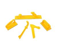 Jiawu Safety Push Block and Stick, Prevent Kickback Protect Hands 5 Piece Set Push Block Stick, Safety with Rubber Bottoms for Router Table Shaper Band Saw Table Saw