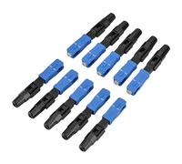 Jiawu SC UPC Fiber Optic Connector, Low Insertion Loss Quick Assembly Adapter, Single Mode Fast Connector with A Level Ceramic Ferrule for FTTH ODF CATV Telecom Network Instrument