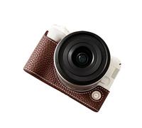 Jiawu Scratch Resistant PU Leather Half Camera Case with Shoulder Strap for R50 V R50V, Camera Protective Case with Improved Grip for Travelers (Coffee)