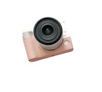 Jiawu Scratch Resistant PU Leather Half Camera Case with Shoulder Strap for R50 V R50V, Camera Protective Case with Improved Grip for Travelers (Pink)