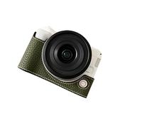 Jiawu Scratch Resistant PU Leather Half Camera Case with Shoulder Strap for R50 V R50V, Camera Protective Case with Improved Grip for Travelers (Green)