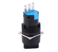 Jiawu Selector Switch, 16mm Mounting Hole Panel Mount Design 2 Position and 3 Position Options with 5PCS Round Knob Switch for Household Appliances Electronic Automation Equipment (AB6-11X2)