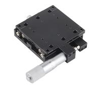 Jiawu SEMX80-AS Manual Micrometer Linear Stage, Cross Roller Guide Sliding Table, Aluminum Alloy X Linear Stage Sliding Table with Micrometer Differential Head for Laboratory Positioning