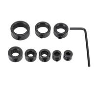 Jiawu Set of High Carbon Steel Drill Stop Collars for Precise Drilling Depth Control, 8 Depth Limit Collars with Allen Key, for Woodworking and Ceramic Wall Drilling