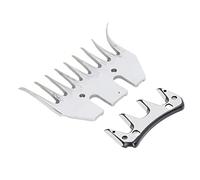 Jiawu Sheep Shears Blade, Curved 9 Tooth Wear Resistant High Carbon Steel Electric Wool Cutter Blade, Goat Clipper Scissor with Wide Spacing for Sheep Alpacas Llamas Dense
