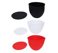 Jiawu Silicone Liners, 3PCS Food Grade Silicone Heat Resistant Nonstick Easy Ample Capacity Mixer Bowl Liner, Stand Mixer Attachments with Lids for 5 Quart Tilt Head Stand Mixers
