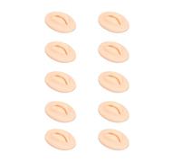 Jiawu Silicone Lip Model, 10PCS Soft Elastic Silicone Practice Lips with Open Mouth Teeth Design Skin Feel for Makeup Training Teaching Practice (Light Skin)