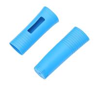 Jiawu Silicone Microphone Handle Cover, Shockproof Non Slip Mic Protective Sleeve Universal Fit Microphone Protector with Easy Installation for KTV Conferences Show Studio (Blue)