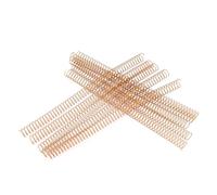 Jiawu Silver Spiral Binding Coils 100 Pack, 4:1 Pitch 48 Loop 16mm 5/8in for A4 Paper, Holds 140 Sheets, Binding Spine Compatible with Any 4:1 Machine (Gold)
