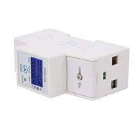 Jiawu Single Phase Watt Hour Meter 80A Digital LCD Power Consumption Monitor Reset Function for Home Energy Monitoring DIN-Rail Mount Kwh Voltage Current Power Factor Frequency