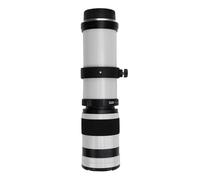 Jiawu SLR Camera, 420-800mm Zoom Lens, Telephoto Lens with Optical Glass Coating for Landscape and Action Shots (White)
