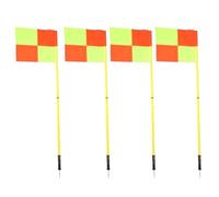 Jiawu Soccer Corner Flags, Set of 4, Red, White, and Blue, 84 cm x 23 cm, Triangular, Flag, Pole Mount, Indoor/Outdoor, Soccer Field, Training