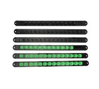 Jiawu Socket Organizer, 28 Clips for 1/4 Drive 28 for 3/8 Drive 24 for 1/2 Socket Rail Organizer, Holder with Removable End Cap for Mechanics Workshop