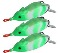 Jiawu Soft Lure Bait, 3Pcs Simulation Snakehead Fishing Lure Set, Artificial Snakehead Bait, Soft Plastic Swimbait with Lifelike Action, for Freshwater Bass Pike (5#)