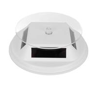 Jiawu Solar Turntable, 360 Degree View Quiet Stable Rotation 2.2lb Capacity Electric Rotating Turntable, Solar Powered Display Stand with Two Way Rotation for Photography Product Display