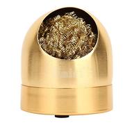 Jiawu Soldering Iron Tip Cleaner Wire Ball Holder, Dome Design (Gold)