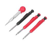 Jiawu Solid Carpenter Pencil Set with Refills Center Punch Long Nosed Deep Hole Mechanical Marker for Wood, Plastic, Metal - Non Slip Grip, Clip Design, Extended Tip, Multi-Colored
