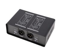 Jiawu Sound Hum Eliminator Professional Noise Filter for Home Studio Car Entertainment, Iron Shell 2 Channels Isolator for Conferences Recording Lovers