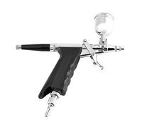 Jiawu Spray Gun, 0.3mm Nozzle Side Feed Airbrush with Adjustable Tail Handle Comfortable Grip, Trigger Airbrush with Dual 7CC 10CC Cups for Art Painting Model Painting Leather Repair