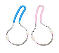 Jiawu Spring Facial Hair Remover for Women, 2 Pack Portable Threading | Stainless Steel Spring Epilator for Upper Lip, Chin, Cheeks, Travel-Friendly, Ergonomic Handle