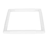Jiawu Square Shape Embroidery Frame DIY Plastic Cross Stitch Hoop Handhold Rectangle Craft Tool for Sewing Needlepoint, Universal Clip Frame with Durable Mounting, Easy to Assemble & (27.9*27.9CM)