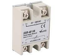 Jiawu SSR-40VA Solid State Relay, 24-380V AC Load 50- AC Control Single Phase SSR, Electronic Switching Module with Sealing Protection, for Industrial Automation Temperature