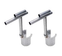 Jiawu Stainless Steel Gardening Bulb Planter, Effortless Planting for All Gardeners, 2 Pieces Portable Bulb Planting Tool for Digging Holes, Suitable for, Flowers, Shrubs and Fruit Tree Seedlings