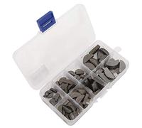 Jiawu Stainless Steel Woodruff Key Kit, 80Pcs Semicircular Key Assortment with Storage Box, Various Sizes 3x5x13mm to 6x9x22mm, National Standard for Hub Sliding Guide