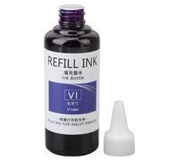 Jiawu Stamp Refill Ink, 100ml High Adhesion Quick Drying Colorfast Egg Dater Ink, Self Inking Stamp Refill with Tip Applicator, for Business School Family Banks Governments Hospitals (Violet)