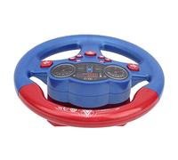 Jiawu Steering Wheel Toy, Electric Simulation Sound Lights Effect Children Driving Educational with ABS Material for Kids Above 3 Years Old (Blue)