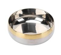 Jiawu Stylish Metal Serving Bowl 380ml Soup Bowl with Gold for Entertaining and Home Decoration Food Grade Stainless Steel