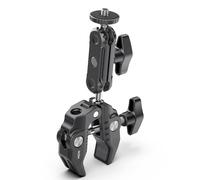 Jiawu Super Clamp, Multi-functional Dual 360 Degree Rotatable Ball Head Mount with Tooth Pattern Design for Secure Locking Aluminum Alloy 1.5kg Load Bearing with 1/4 Inch 3/8 Inch