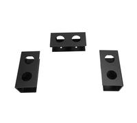 Jiawu Support of the Ergonomic Aluminum Aluminum Alloy Device Under Laptop for the Desk for a Maximized, Metal Workspace Under the Shelf for the Office, 3 Packages (Black)