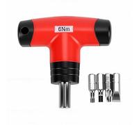 Jiawu T Handle Ratchet Driver, 6N.m Ratcheting Bit Driver T Handle for Standard 1/4'' Shank Bits, with PH3 T20 H4 SL7 Bits Ideal for Electrical Light Industry Mechanical