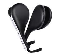 Jiawu Taekwondo Kick Target Pads for Training, Double Kicking Pad Set with Wrist Strap, PU Leather Martial Arts Kick Shield for Low and High Kicks, Practice Speed Accuracy and Strength