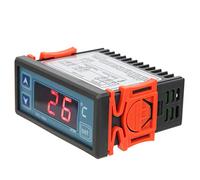 Jiawu Temperature Controller, -50 to 99℃ Range Refrigerating Heating Mode Convertible -100A Temperature Controller, Thermostat with Correction Sensor Failure Alarm for